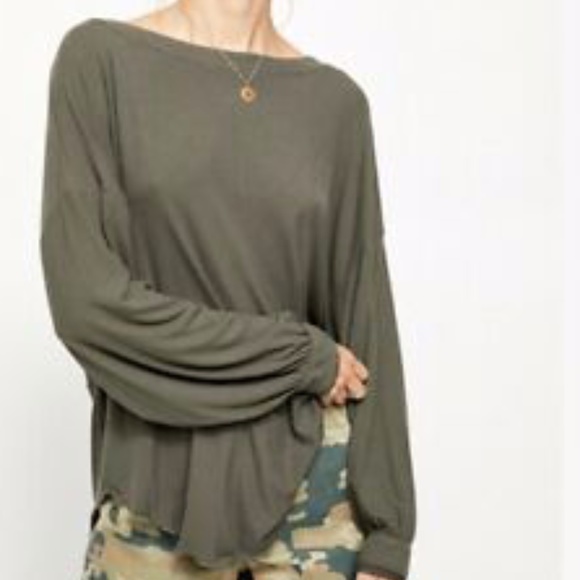 Free People Tops - Free People I NWT Army Green January Tee Sz Med